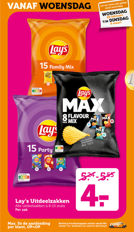 Lays   chips folder aanbieding bij  Coop - details