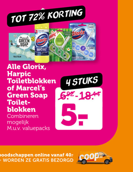 Glorix   toiletblok folder aanbieding bij  Coop - details