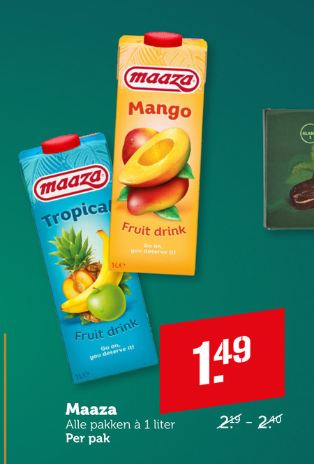 Maaza   fruitdrank folder aanbieding bij  Coop - details