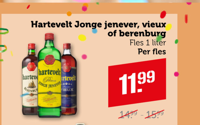 Hartevelt   vieux, jenever folder aanbieding bij  Coop - details