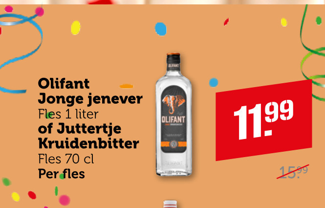 Olifant   jenever, kruidenbitter folder aanbieding bij  Coop - details