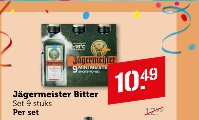 Jagermeister   kruidenbitter folder aanbieding bij  Coop - details