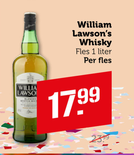 William Lawsons   whisky folder aanbieding bij  Coop - details