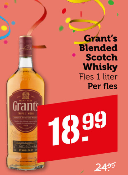 Grants   whisky folder aanbieding bij  Coop - details