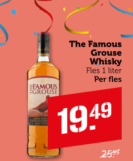 Famous Grouse   whisky folder aanbieding bij  Coop - details