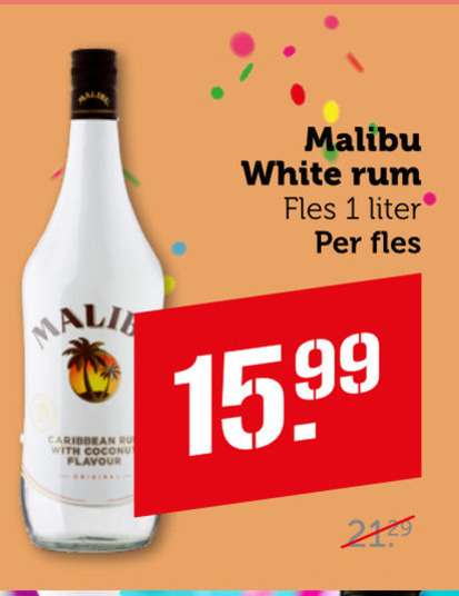 Malibu   likeur folder aanbieding bij  Coop - details