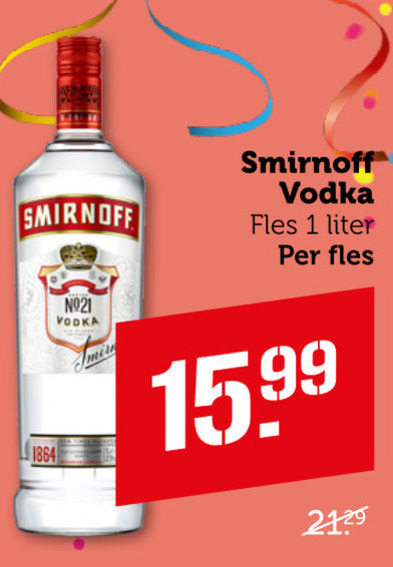 Smirnoff   wodka folder aanbieding bij  Coop - details