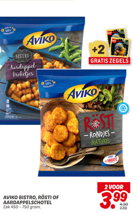 Aviko   aardappelkroketjes folder aanbieding bij  Dekamarkt - details