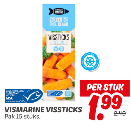 Vis Marine   vissticks folder aanbieding bij  Dekamarkt - details