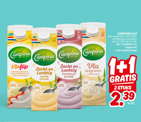 Campina   vla folder aanbieding bij  Dekamarkt - details