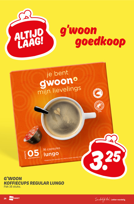 Gwoon   dolce gusto capsules folder aanbieding bij  Dekamarkt - details