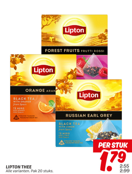 Lipton   thee folder aanbieding bij  Dekamarkt - details