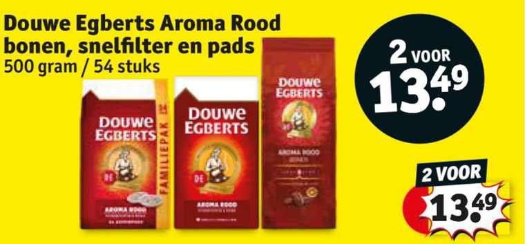 Douwe Egberts   koffiepad, koffiebonen folder aanbieding bij  Kruidvat - details