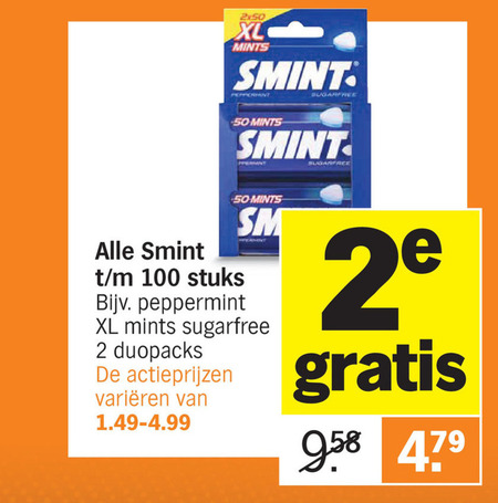 Smint   kauwgom folder aanbieding bij  Albert Heijn - details