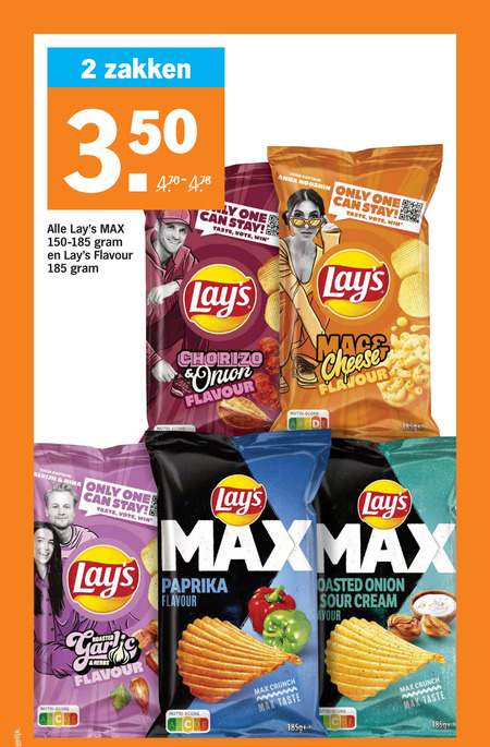 Lays   chips folder aanbieding bij  Albert Heijn - details