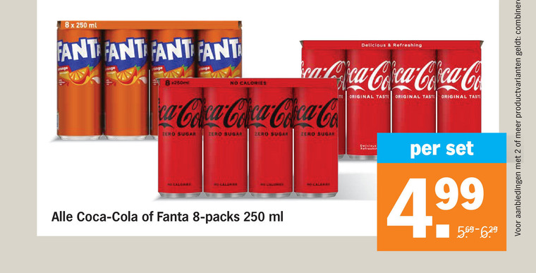 Fanta   cola, frisdrank folder aanbieding bij  Albert Heijn - details