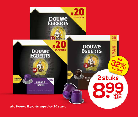 Douwe Egberts   koffiecups folder aanbieding bij  Spar - details