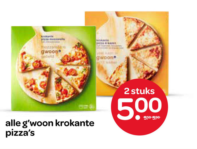 Gwoon   diepvriespizza folder aanbieding bij  Spar - details