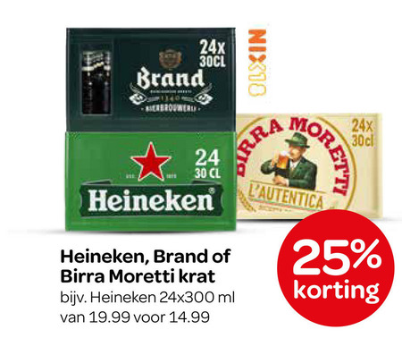 Heineken   krat bier folder aanbieding bij  Spar - details