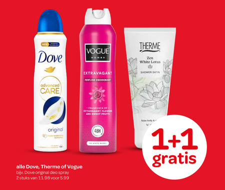 Vogue   deodorant folder aanbieding bij  Spar - details