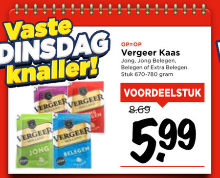 Vergeer   kaas folder aanbieding bij  Vomar - details