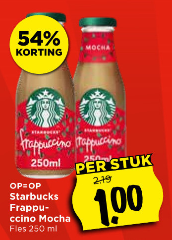 Starbucks   ijskoffie folder aanbieding bij  Vomar - details