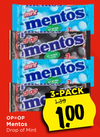 Mentos   snoep folder aanbieding bij  Vomar - details