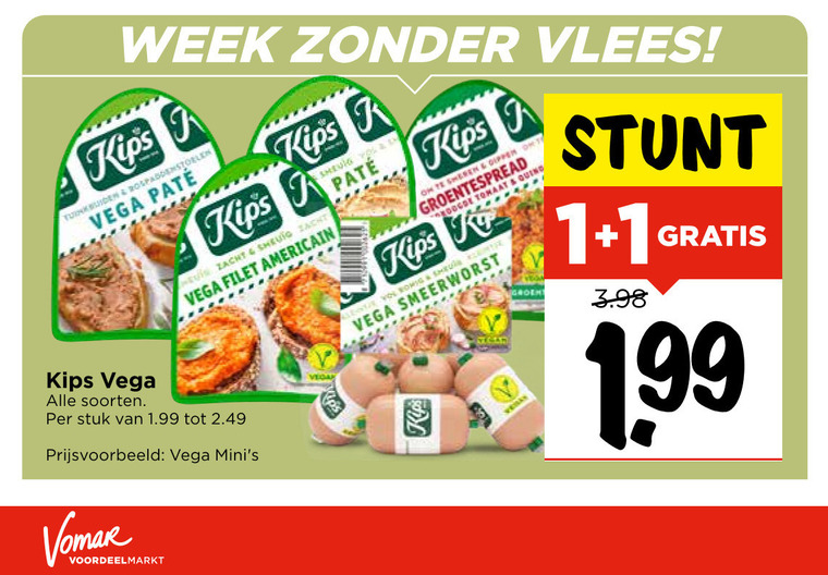 Kips   vegetarisch folder aanbieding bij  Vomar - details