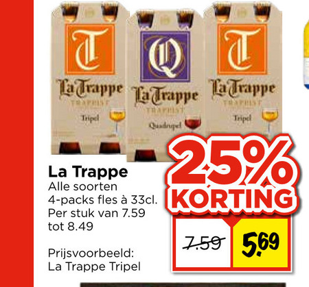 La Trappe   speciaalbier folder aanbieding bij  Vomar - details