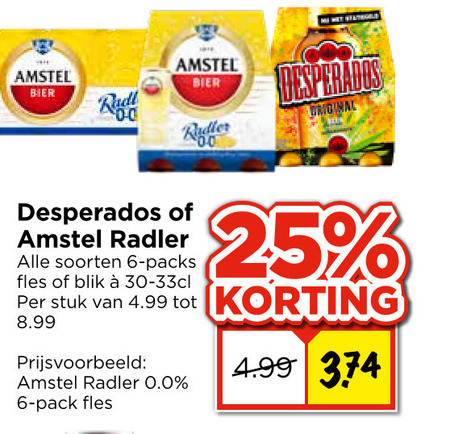 Desperados   radler bier folder aanbieding bij  Vomar - details