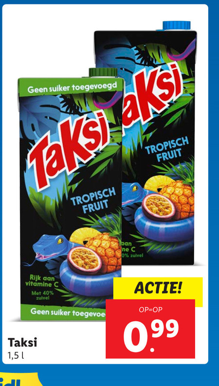 Taksi   fruitdrank folder aanbieding bij  Lidl - details