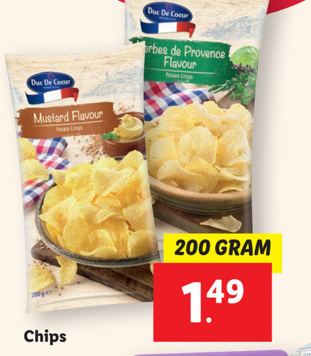 Duc de Coeur   chips folder aanbieding bij  Lidl - details