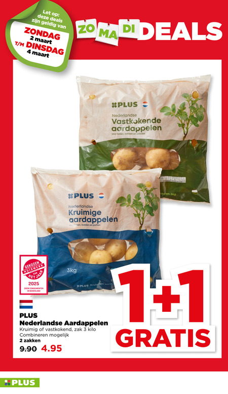 Plus Huismerk   aardappelen folder aanbieding bij  Plus - details