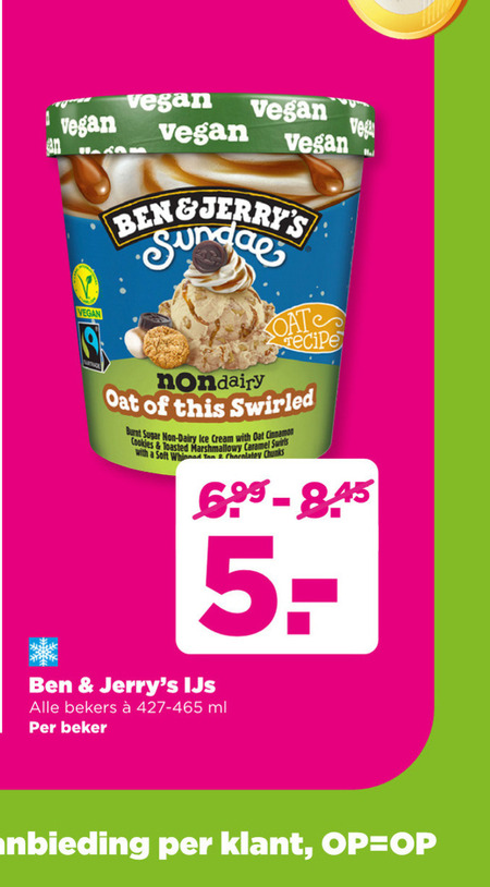 Ben and Jerrys   ijsspecialiteit folder aanbieding bij  Plus - details