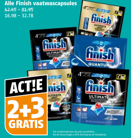 Finish   vaatwasmiddel folder aanbieding bij  Poiesz - details