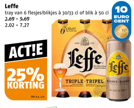 Leffe   blikje bier folder aanbieding bij  Poiesz - details