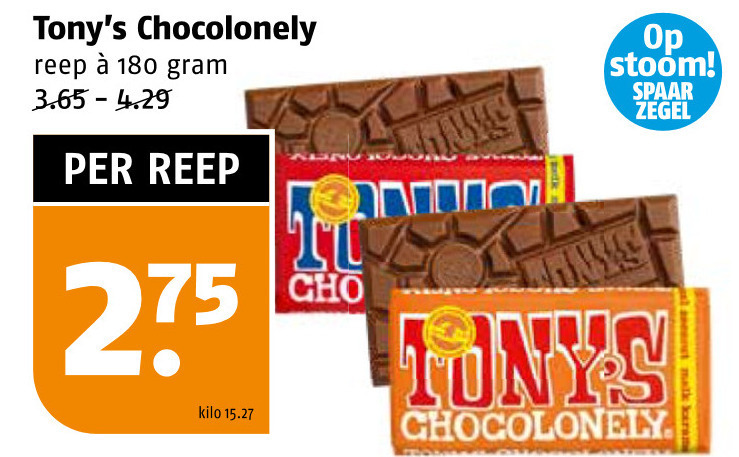 Tony Chocolony   chocolade folder aanbieding bij  Poiesz - details