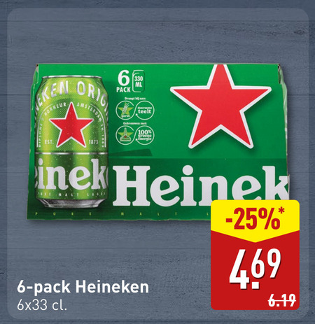 Heineken   blikje bier folder aanbieding bij  Aldi - details