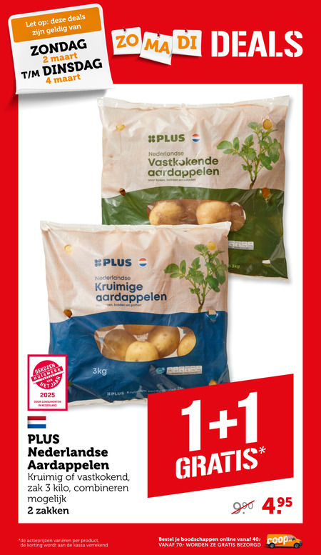 Plus Huismerk   aardappelen folder aanbieding bij  Coop - details