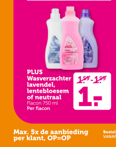 Plus Huismerk   wasverzachter folder aanbieding bij  Coop - details