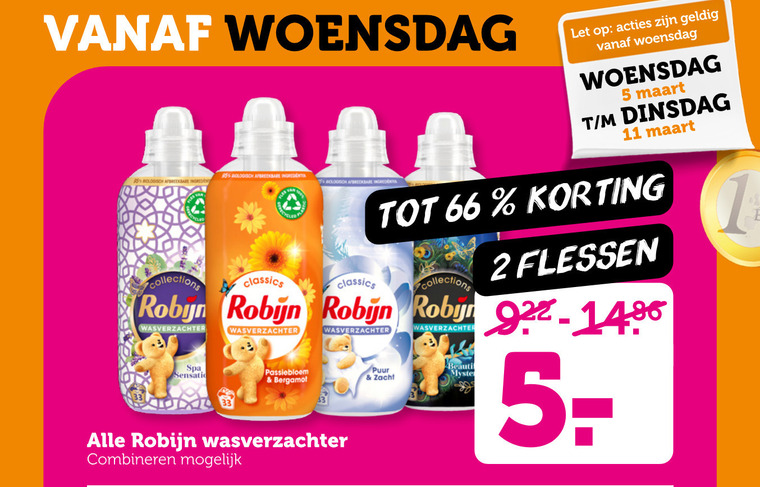 Robijn   wasverzachter folder aanbieding bij  Coop - details