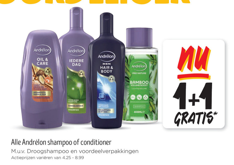 Andrelon   shampoo, conditioner folder aanbieding bij  Jumbo - details