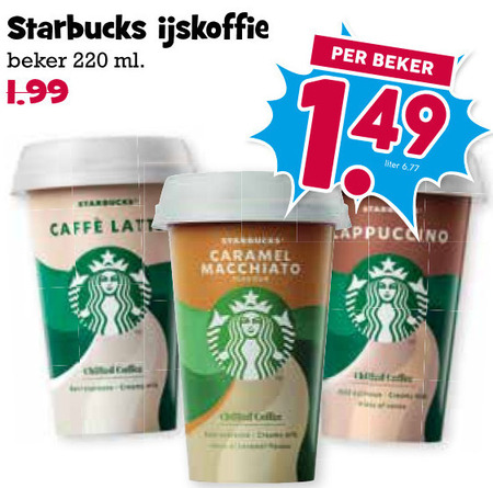 Starbucks   ijskoffie folder aanbieding bij  Boons Markt - details