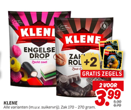 Klene   drop folder aanbieding bij  Dekamarkt - details