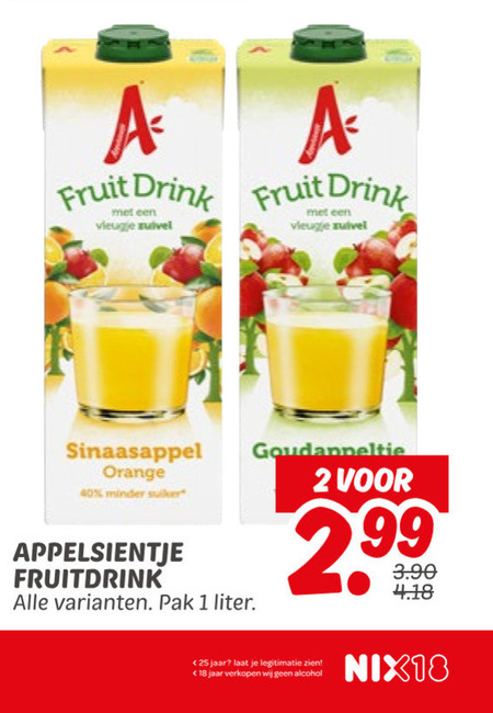 Appelsientje   fruitdrank folder aanbieding bij  Dekamarkt - details