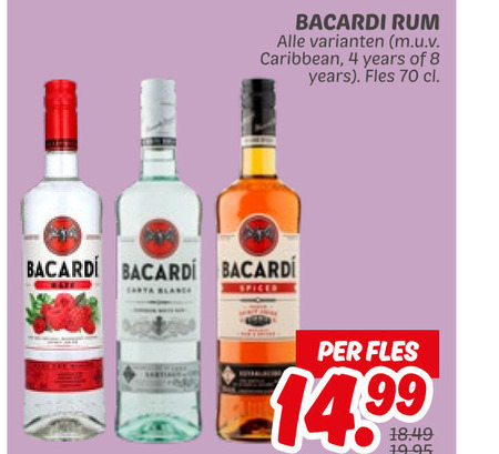 Bacardi   rum folder aanbieding bij  Dekamarkt - details