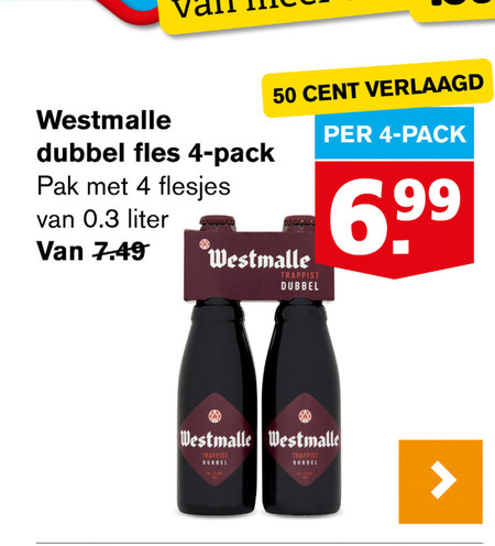 Westmalle   speciaalbier folder aanbieding bij  Hoogvliet - details