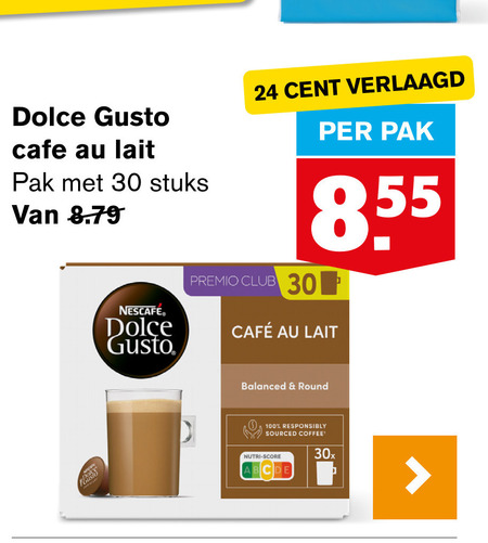 Nescafe   dolce gusto capsules folder aanbieding bij  Hoogvliet - details