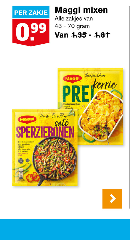 Maggi   maaltijdmix folder aanbieding bij  Hoogvliet - details