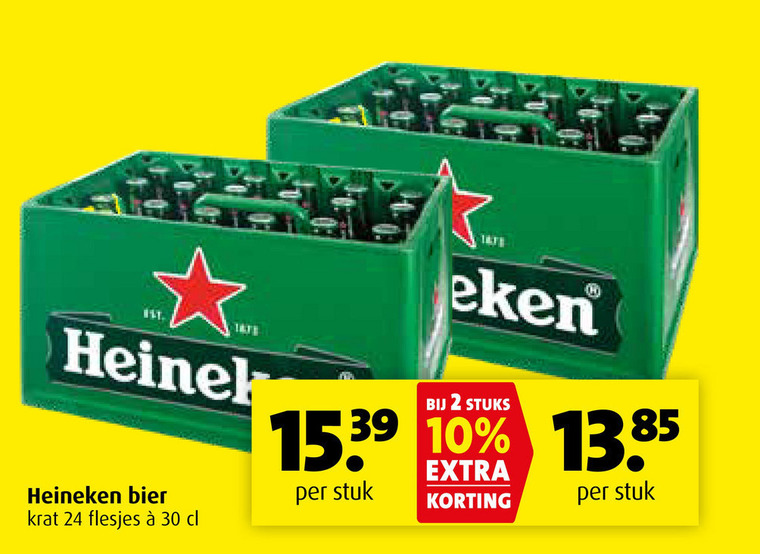 Heineken   krat bier folder aanbieding bij  Boni - details